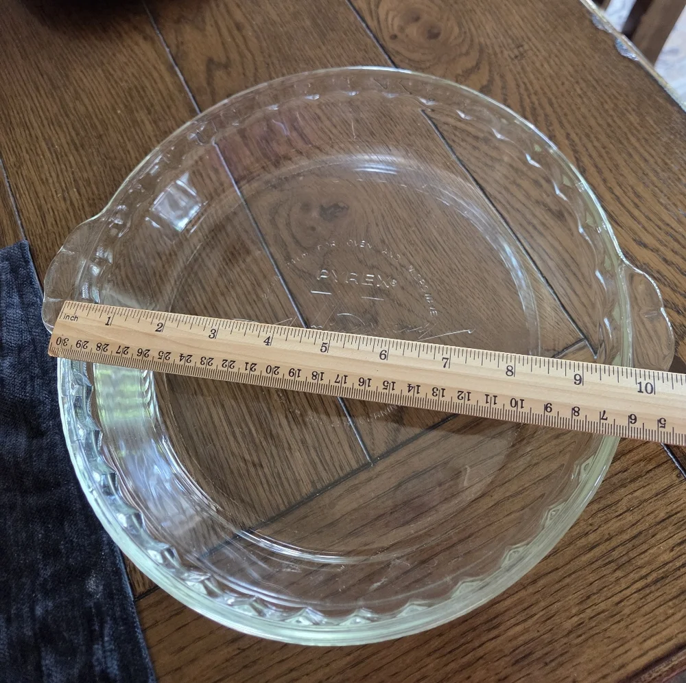 Pyrex 75th Anniversary Pie Plate 1990 Clear Glass